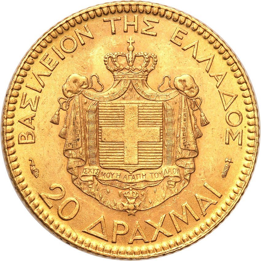 Grecja 20 drachm 1884 A Paryż st.1